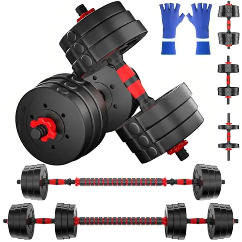 Samson Adjustable Weights Dumbbells Set20LBS 44LBS Barbell Weight Set for Home GymDumbbells Set of 2 Hand Weights at HomePush-upFree Weight Set Fitness Exercise Workout Equipment for Man Women